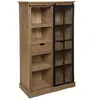 Atmosphera Bibliothèque Lazare Avec Porte Vitrée Coulissante - Marron