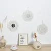 THE HOME DECO FACTORY - Lot de 3 miroirs ronds bohème - Diam 28 Cm - Beige - Bohème