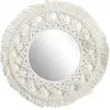 The Home Deco Factory Miroir rond bohème - Diam 55 Cm - Beige