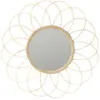 The Home Deco Factory - Miroir Rosace en rotin - Diam 56 cm