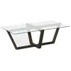 Toilinux Table Basse Onyxale En Verre Et Bois Massif