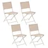 TOILINUX Lot de 4 Chaises de jardin pliables Modula TU