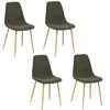 Atmosphera Lot De 4 Chaises Loka En Tissu - Kaki