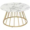 Atmosphera - Table basse effet marbre RAYO - Blanc