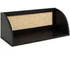 Atmosphera - Étagère murale en cannage - Noir et beige