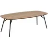 Toilinux Table basse allongée bois et métal HALDOR - Beige