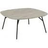 Toilinux Table basse en bois et métal HALDOR - Gris brun