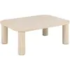 Toilinux Table basse rectangulaire effet travertin GÖRAN - Beige