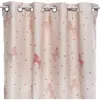 - Rideau occultant imprimé licorne - 140 x 250 cm - Rose