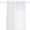 - Voilage à motif fleuri LAZI - 140 x 240 cm - Blanc - Lazi