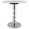 Table d'appoint en aluminium chromé orion - argent