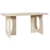 Table à manger effet travertin pour 4 personnes pietra - beige