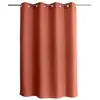 TOILINUX - Rideau uni à 8 oillets BASIC - 140 x 180 cm - Terracotta - BASIC