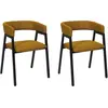 Lot de 2 fauteuils design atome - jaune