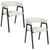 Lot de 2 fauteuils design en tissu côtelé scott - beige