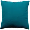 Coussin déhoussable en coton bleu canard 60 x 60 cm