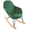 ATMOSPHERA Rocking chair en velours Ewan - Vert Taille unique Vert