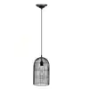 Suspension Luminaire En Métal Filaire Cage - Diam. 20 Cm - Noir