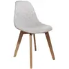 The Home Deco Factory - Chaise scandi en grosse maille Flora - Gris clair