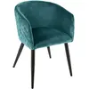 Atmosphera - Fauteuil en velours Marlo - Bleu canard - Marlo