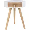 THE CONCEPT FACTORY - Table de chevet scandinave Nora - Diam. 35 x H. 45 cm - Blanc - Nora