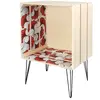 THE CONCEPT FACTORY Bout De Canapé Ethnique Wax - L. 40 X H. 60 Cm - Rouge