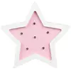 TOM ET ZOE Lampe En Bois Enfant Etoile - H. 13 Cm - Rose