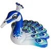 Jet Lag Bouée Gonflable Paon - L. 150 Cm - Bleu