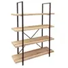 URBAN LIVING - Bibliothèque industrielle Dock - L. 100 x H. 140 cm - Marron - Dock