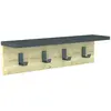 Toilinux - Porte manteau Ayla 60 cm - Bois clair et Gris Anthracite