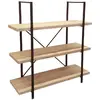 Urban Living Bibliothèque Industrielle Dock - L. 100 X H. 106 Cm - Marron