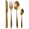 Saveur et dégustation - Ménagère inox Table Chic - 16 Pièces - Marron cuivré - Table Chic