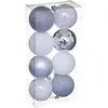 FÉÉRIC LIGHTS AND CHRISTMAS Atmosphera Kit de décorations pour sapin de noël - 8 Pièces - Argent et blanc