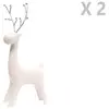 TOILINUX Lot de 2 Déco de Noël design Renne Ice Xmas