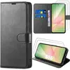 Coque - BOOLING - Samsung Galaxy A56 5G - Protection Effet Cuir Noir -...
