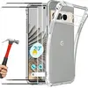 E.F.CONNECTION Coque pour Google Pixel 7 Pro - TPU Antichoc Transparente + 2 Verres Trempés Vitre Protection