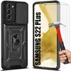 YIOU Coque pour Samsung Galaxy S22+ (S22 Plus) Noir + 2 Verres Trempés, Coque Antichoc Anti-Rayure Rigide
