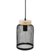 Non communiqué Suspension noire en metal/bois - H 24,5 cm -PEGANE-