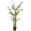 Pegane - Arbre Bambou artificiel 2 cannes - Hauteur 160 cm