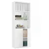 Non communiqué Bibliotheque / etagere de rangement, coloris blanc - Hauteur 196.5 x Longueur 75.5 x Profondeur 33 cm -PEGANE-