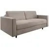 Sia Home Canapé convertible express dunlopillo velours beige taupe 160cm