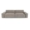 Sia Home Canapé 3 places velours taupe 220cm