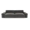 Sia Home Canapé 3 places velours gris graphite 220cm