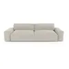 Sia Home Canapé 3 places tissu tramé toucher doux beige 220cm