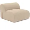 Sia Home Fauteuil sans accoudoirs velours côtelé beige
