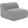 Sia Home Fauteuil sans accoudoirs tissu tramé gris clair