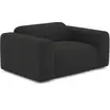 Sia Home Fauteuil tissu bouclette noir