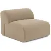 Sia Home Fauteuil sans accoudoirs en tissu bouclette taupe