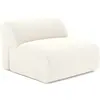 Sia Home Fauteuil sans accoudoirs en tissu bouclette crème