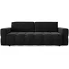 Sia Home Canapé 4 places convertible coffre noyer velours Anthracite foncé
